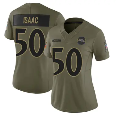 Adisa Isaac Women's Limited Olive Baltimore Ravens 2025 Salute to Service Jersey