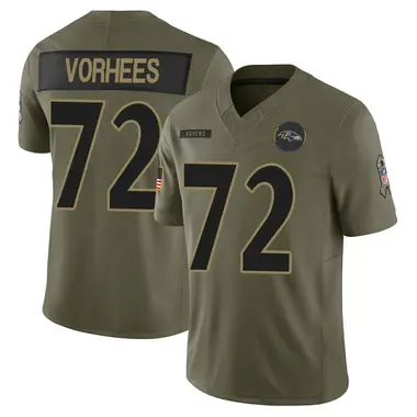 Andrew Vorhees Men's Limited Olive Baltimore Ravens 2025 Salute to Service Jersey