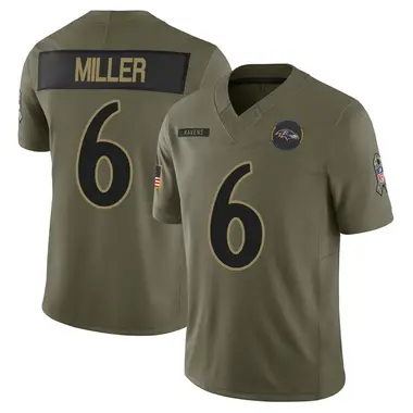 Anthony Miller Men's Limited Olive Baltimore Ravens 2025 Salute to Service Jersey
