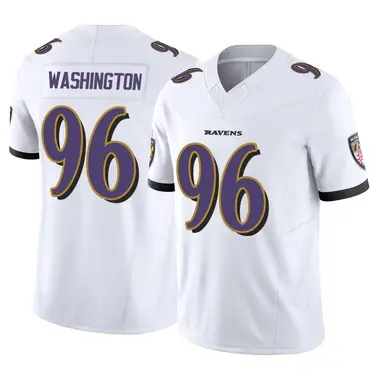 Broderick Washington Men's Limited White Baltimore Ravens Vapor F.U.S.E. Jersey