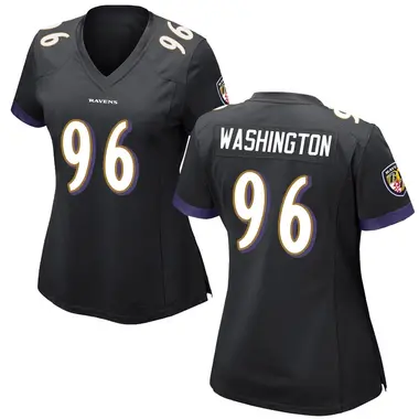 Broderick Washington Women's Game Black Baltimore Ravens Jersey