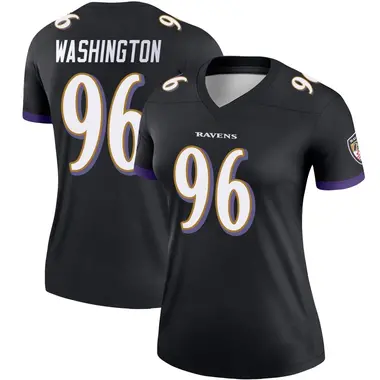 Broderick Washington Women's Legend Black Baltimore Ravens Jersey