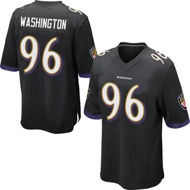 Broderick Washington Youth Game Black Baltimore Ravens Jersey