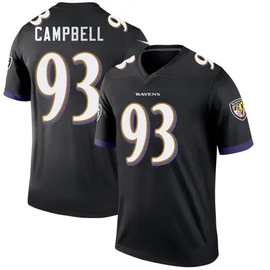 Calais Campbell Men's Legend Black Baltimore Ravens Jersey