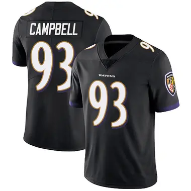 Calais Campbell Men's Limited Black Baltimore Ravens Alternate Vapor Untouchable Jersey