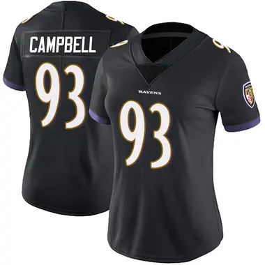 Calais Campbell Women's Limited Black Baltimore Ravens Alternate Vapor Untouchable Jersey