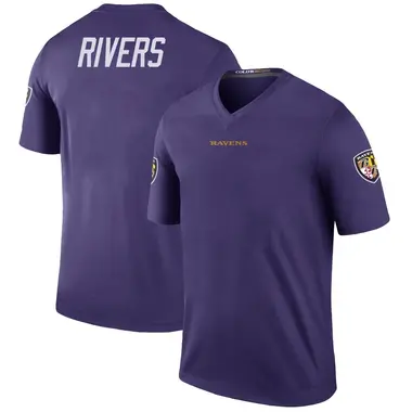 Chandler Rivers Men's Legend Purple Baltimore Ravens Color Rush Jersey