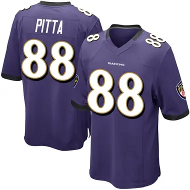 Dennis Pitta Men's Game Purple Baltimore Ravens Team Color Jersey
