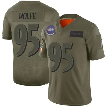 Derek Wolfe Men's Limited Camo Baltimore Ravens 2019 Salute to Service Jersey