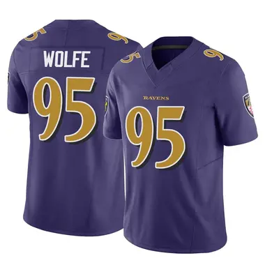 Derek Wolfe Men's Limited Purple Baltimore Ravens Vapor F.U.S.E. Jersey