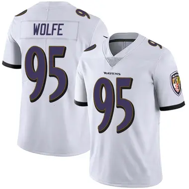 Derek Wolfe Men's Limited White Baltimore Ravens Vapor Untouchable Jersey