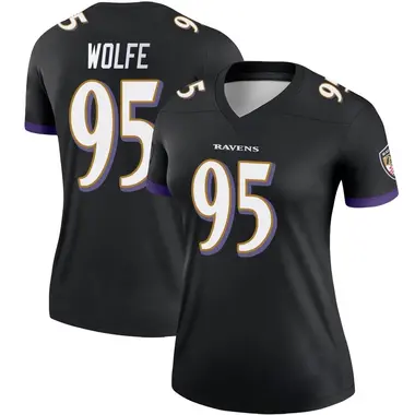 Derek Wolfe Women's Legend Black Baltimore Ravens Jersey
