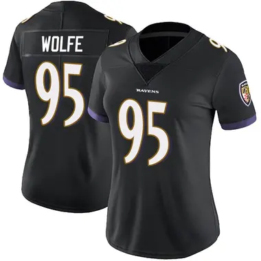 Derek Wolfe Women's Limited Black Baltimore Ravens Alternate Vapor Untouchable Jersey