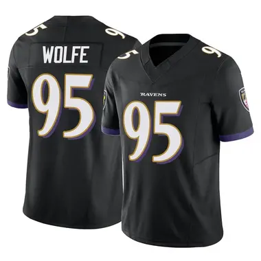 Derek Wolfe Youth Limited Black Baltimore Ravens Vapor F.U.S.E. Jersey