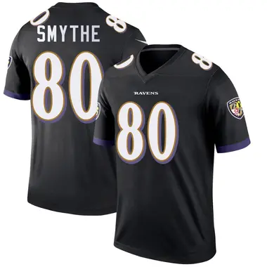 Durham Smythe Men's Legend Black Baltimore Ravens Jersey