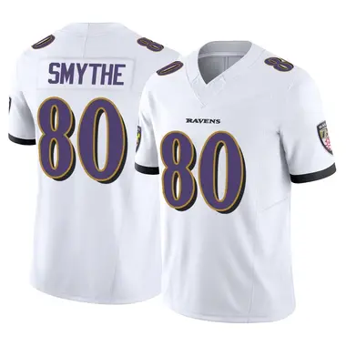 Durham Smythe Men's Limited White Baltimore Ravens Vapor F.U.S.E. Jersey