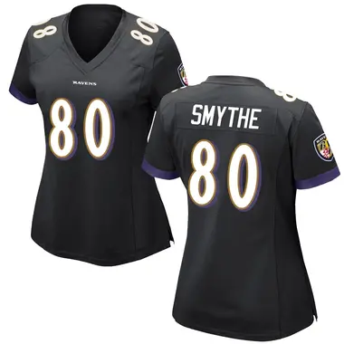 Durham Smythe Women's Game Black Baltimore Ravens Jersey