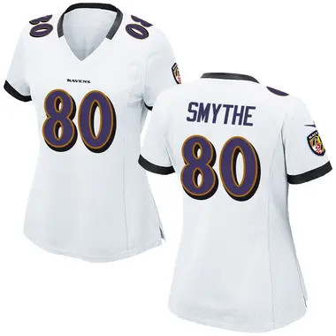 Durham Smythe Women's Game White Baltimore Ravens Jersey