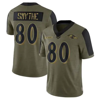 Durham Smythe Youth Limited Olive Baltimore Ravens 2021 Salute To Service Jersey