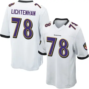 Gerad Lichtenhan Men's Game White Baltimore Ravens Jersey