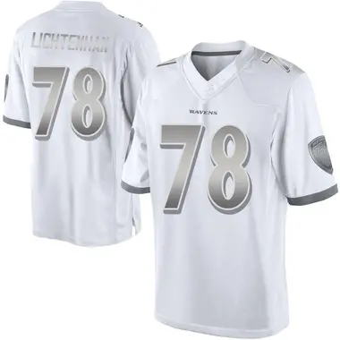 Gerad Lichtenhan Men's Limited White Baltimore Ravens Platinum Jersey