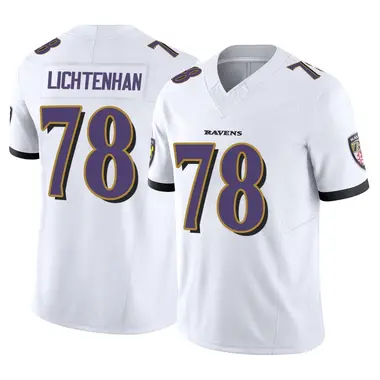 Gerad Lichtenhan Men's Limited White Baltimore Ravens Vapor F.U.S.E. Jersey
