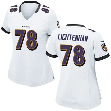 Gerad Lichtenhan Women's Game White Baltimore Ravens Jersey
