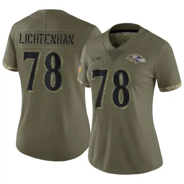 Gerad Lichtenhan Women's Limited Olive Baltimore Ravens 2022 Salute To Service Jersey