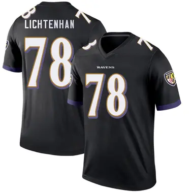 Gerad Lichtenhan Youth Legend Black Baltimore Ravens Jersey