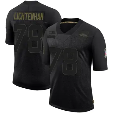 Gerad Lichtenhan Youth Limited Black Baltimore Ravens 2020 Salute To Service Jersey