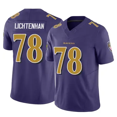 Gerad Lichtenhan Youth Limited Purple Baltimore Ravens Vapor F.U.S.E. Jersey
