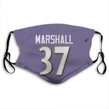 Iman Marshall Name & Number Purple Baltimore Ravens Face Mask