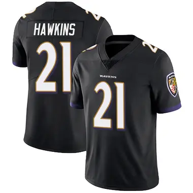 Jaylinn Hawkins Men's Limited Black Baltimore Ravens Alternate Vapor Untouchable Jersey