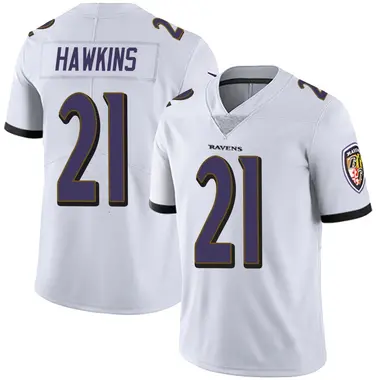 Jaylinn Hawkins Men's Limited White Baltimore Ravens Vapor Untouchable Jersey