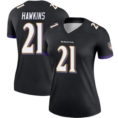Jaylinn Hawkins Women's Legend Black Baltimore Ravens Jersey