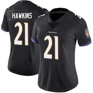 Jaylinn Hawkins Women's Limited Black Baltimore Ravens Alternate Vapor Untouchable Jersey