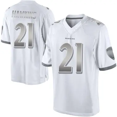 Jaylinn Hawkins Youth Limited White Baltimore Ravens Platinum Jersey