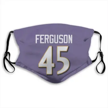 Jaylon Ferguson Name & Number Purple Baltimore Ravens Face Mask