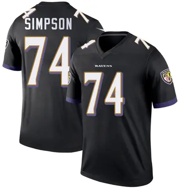 John Simpson Men's Legend Black Baltimore Ravens Jersey