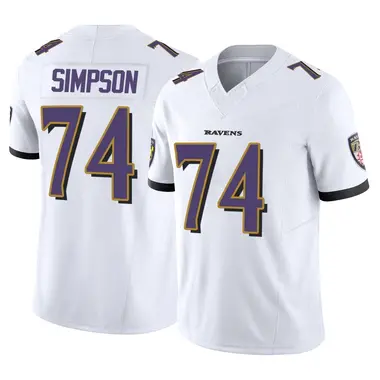 John Simpson Men's Limited White Baltimore Ravens Vapor F.U.S.E. Jersey