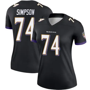 John Simpson Women's Legend Black Baltimore Ravens Jersey