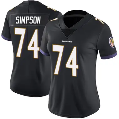 John Simpson Women's Limited Black Baltimore Ravens Alternate Vapor Untouchable Jersey