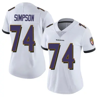 John Simpson Women's Limited White Baltimore Ravens Vapor Untouchable Jersey