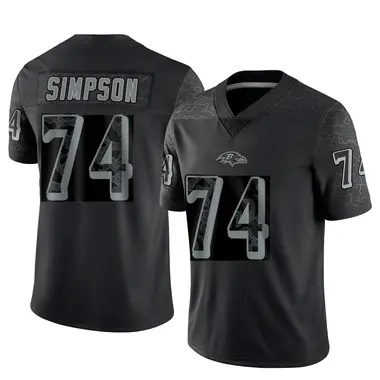 John Simpson Youth Limited Black Baltimore Ravens Reflective Jersey