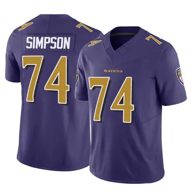 John Simpson Youth Limited Purple Baltimore Ravens Vapor F.U.S.E. Jersey