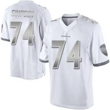 John Simpson Youth Limited White Baltimore Ravens Platinum Jersey