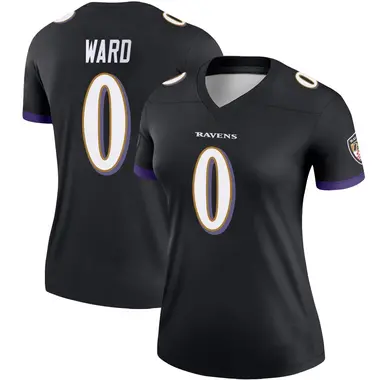 Jonathan Ward Women's Legend Black Baltimore Ravens Jersey