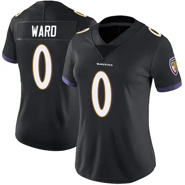 Jonathan Ward Women's Limited Black Baltimore Ravens Alternate Vapor Untouchable Jersey
