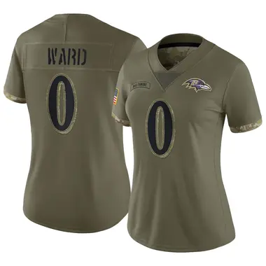 Jonathan Ward Women's Limited Olive Baltimore Ravens 2022 Salute To Service Jersey