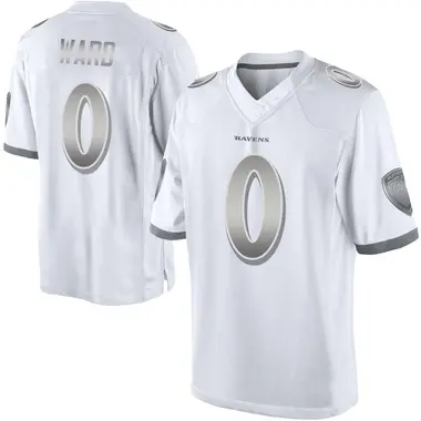 Jonathan Ward Youth Limited White Baltimore Ravens Platinum Jersey